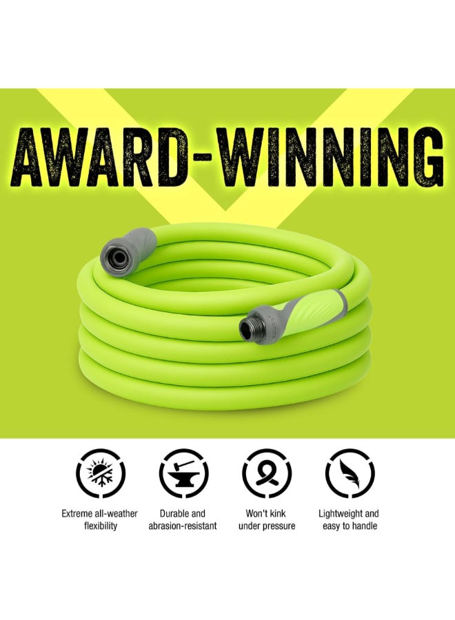 Flexzilla SwivelGrip All-Weather Lightweight Garden Hose Green and Grey 5/8 Inch x 25ft HFZG525YWS - Image 3